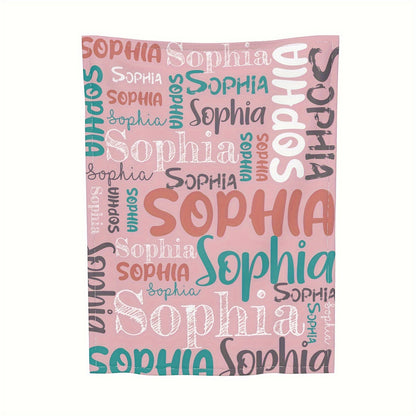 Custom Name Blanket - Soft Flannel, All-Season, Anti-Allergy, Machine Washable - Perfect for Couch, Bed, Office, and Camping