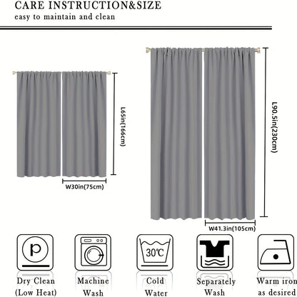 2-Panel Vintage Patterned Blackout Curtains - Boho Chic Rod Pocket Design for Bedroom, Office, Kitchen, Living Room, Study - Home Decor Essentials with Light Blocking Function