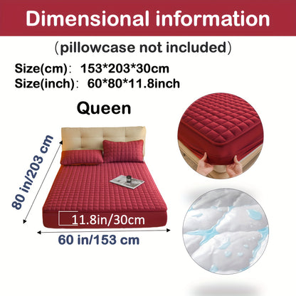 1pc Deluxe Hypoallergenic Mattress Protector - Deep Pocket, Quilted, Waterproof and Soft, for Comfortable Sleep in Bedroom or Guest Room