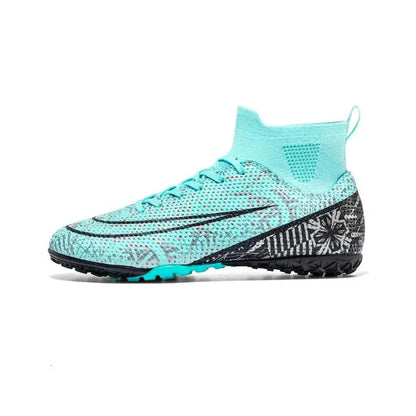 Soccer Shoes Mens Soft Tf/Fg Football Boots Breathable Non-Slip Grass Training Sneakers Cleats Outdoor High Top Sport Footwear 240607 Dhv6M