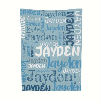Custom Name Blanket - Soft Flannel, All-Season, Anti-Allergy, Machine Washable - Perfect for Couch, Bed, Office, and Camping