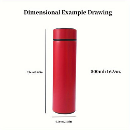 1pc, Vacuum Flask With Temperature Display, 304 Stainless Steel Insulated Water Bottles, Travel Thermal Cups, For Hot And Cold Beverages, Summer Winter Drinkware, Gifts