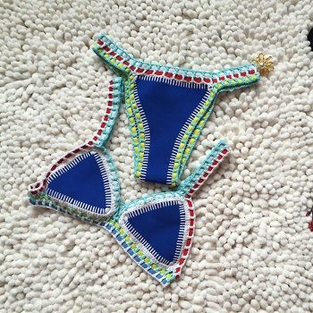 Bikini Designer Crochet Swimwear for Female Knitted Swimsuits Neoprene Bikini Beachwear Boho Style Swimsuit Two Pieces Bathng Suits