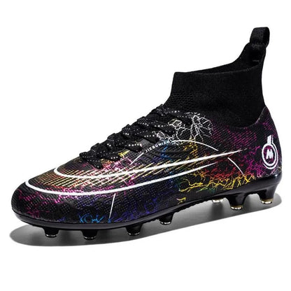 Soccer Shoes Fg/Tf Society Mens Football Boots Grass Anti-Slip Outdoor Training Cleats Futsal Sneakers Children Sports Footwear 240607 Dhzqf