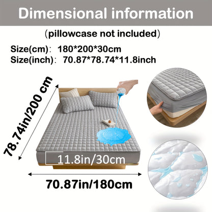 1pc Deluxe Hypoallergenic Mattress Protector - Deep Pocket, Quilted, Waterproof and Soft, for Comfortable Sleep in Bedroom or Guest Room
