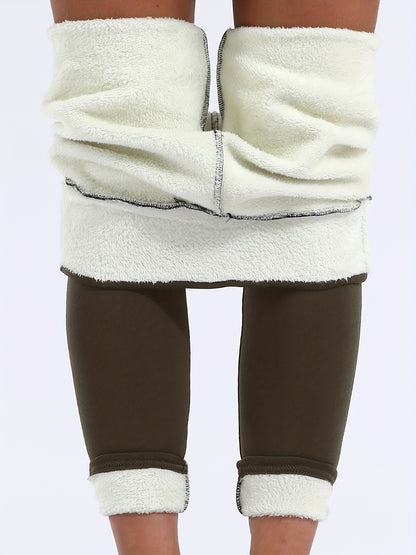 Women's High Waist Stretch Fleece Leggings - Soft, Warm, and Cozy Winter Essential for Ultimate Comfort and Flexibility