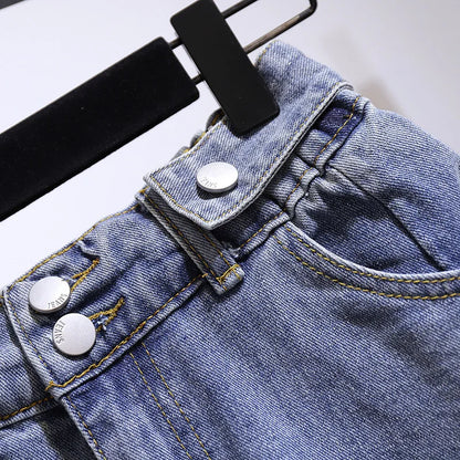 New 2022 Summer Plus Size Women Jeans Shorts For Women Large Size Cotton Wide Leg Blue Pocket Denim Shorts 3XL 4XL 5XL 6XL 7XL