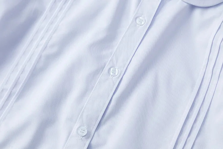 Japanese School Uniform For Girls Short Sleeve White Shirt School Dress Jk Sailor Suit Tops Business Work Uniforms For Women