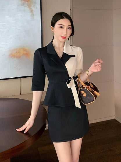 2024 hotel waiter work clothes spa uniform half sleeves sauna foot bath uniform beautician costume women beauty salon clothing