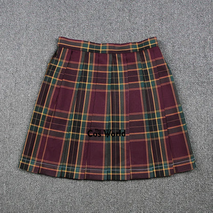 [Thorntree] Girl's Summer High Waist Pleated Skirts Plaid Skirts Women Dress For JK School Uniform Students Cloths