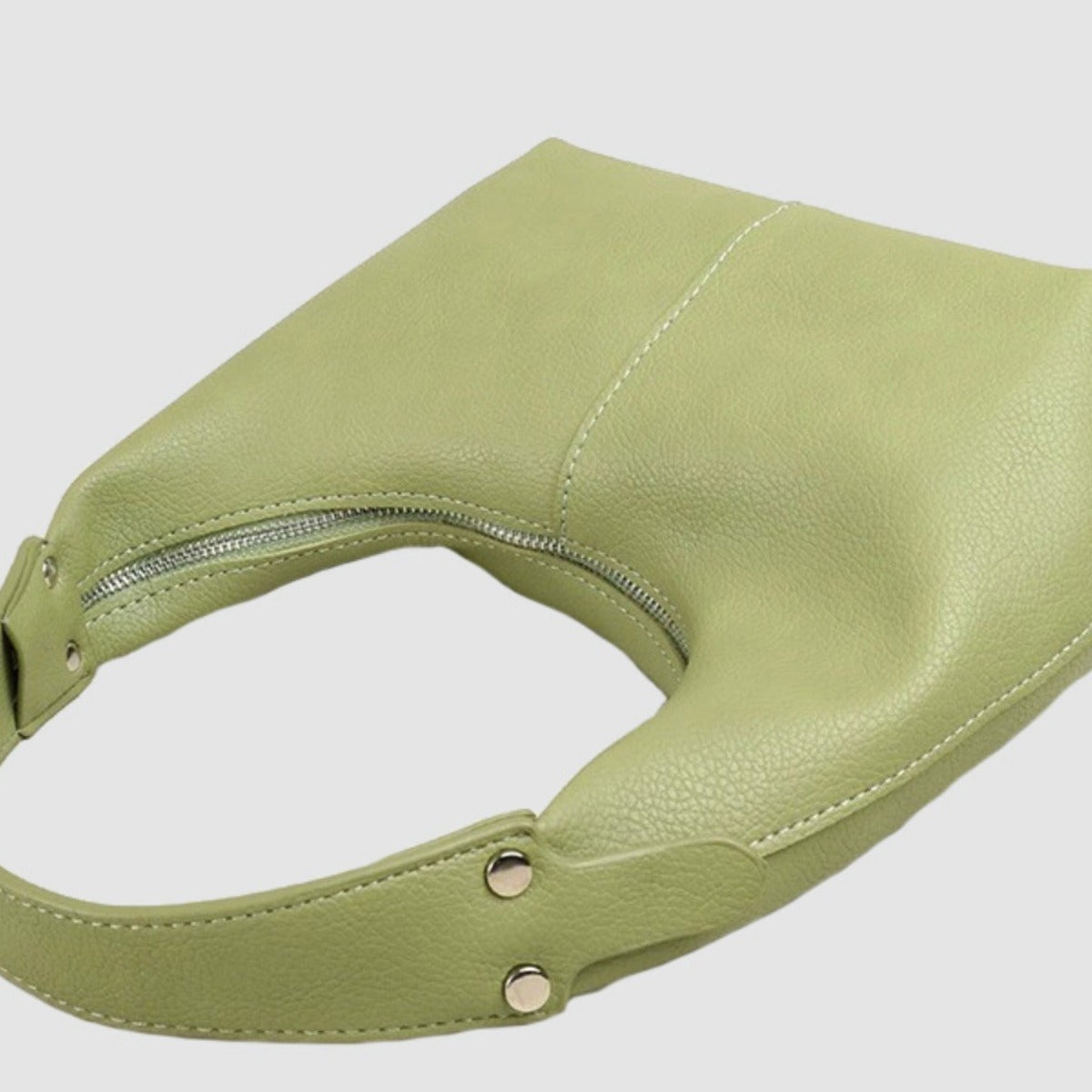 ZLLKL 2025 Korean version of casual lychee pattern armpit bag women's popular fashion casual soft leather dumpling bag simple shoulder portable women's bag