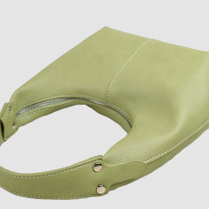 ZLLKL 2025 Korean version of casual lychee pattern armpit bag women's popular fashion casual soft leather dumpling bag simple shoulder portable women's bag