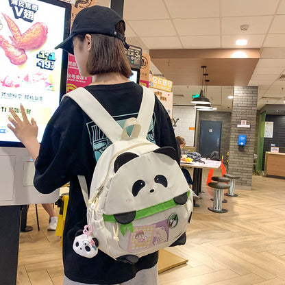 2025 ZLLKL Cartoon cute panda backpack popular new large-capacity casual schoolbag versatile personality national style travel bag women
