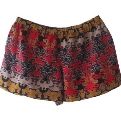 Special offer! cotton and linen totem printed shorts, retro trendy summer ethnic shorts k00