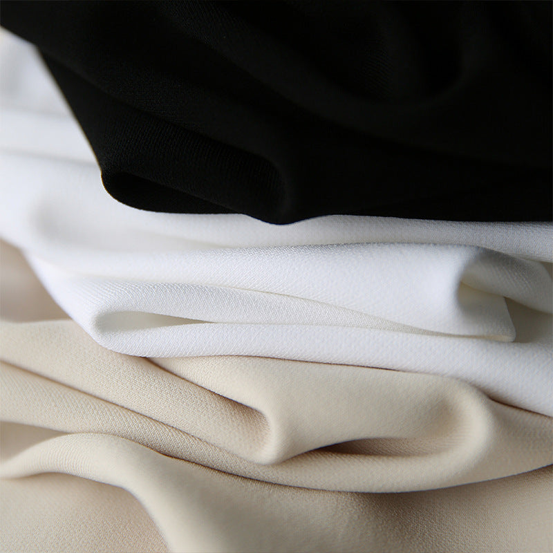 2025 Long legs! Triacetic acid high-waisted hot pants, thin A-shaped wide-leg pants  summer silky shorts white black