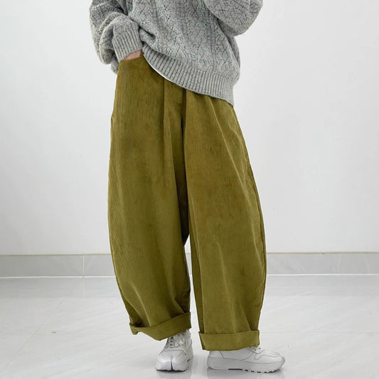 Autumn and winter women's pants women's corduroy radish pants casual Japanese retro loose wide-leg bloomers 221131