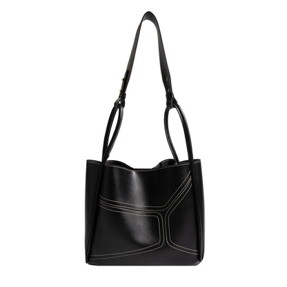 ZLLKL 2025Tote bag women's  summer new high-end texture niche retro large-capacity vegetable basket bag shoulder messenger bag