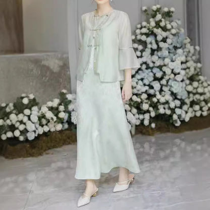 2025 The improved version can be opened with buckle light and thin top, Popular style small suspender, simple two-piece set, new in spring and summer popular
