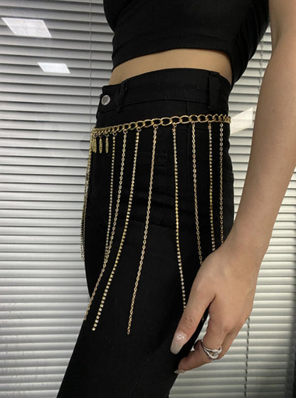 3550 2025 waistchain diamond metal chain diamond chain fringed chain sun pendant side pendulum personalized waist chain waist
