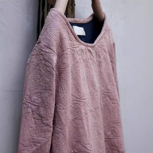 Special offer! literary and artistic long-sleeved jacquard padded robe retro versatile and thin thickened dress P070