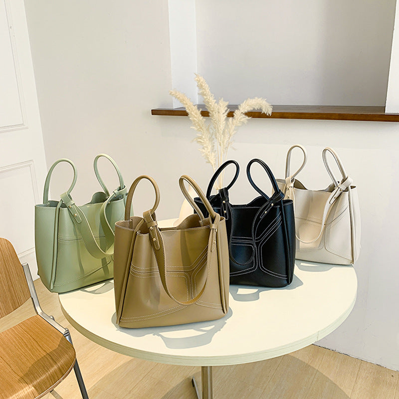 ZLLKL 2025Tote bag women's  summer new high-end texture niche retro large-capacity vegetable basket bag shoulder messenger bag