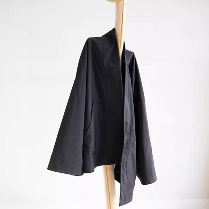 2025 Women's autumn women's suit, nine-quarter-sleeved loose fleece cardigan jacket B0939 simple silhouette casual pants