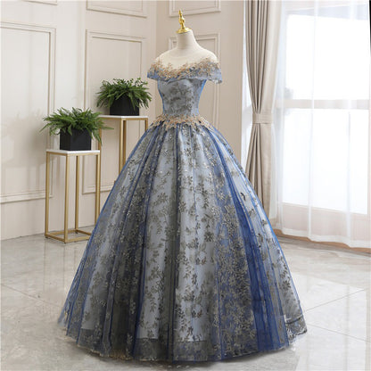 2025 New chorus performance suit, long vocal beauty vocal art test dress, host's annual meeting solo evening dress, fluffy skirt