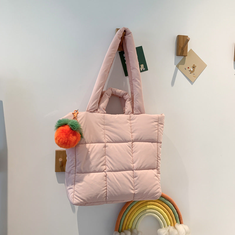 2025 ZLLKL Korean version of fashion cotton clothes tote bag popular new simple large-capacity shoulder bag personalized Popular-style cotton clothes shopping bag