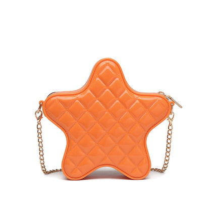 ZLLKL 2025 Bo Hao, Xiaoxiangfeng PVC Pentagon Barbie Jelly Bag, Fashion Versatile Rhombus Bag, Dirty and Easy to Wash, Summer Female Oblique Span