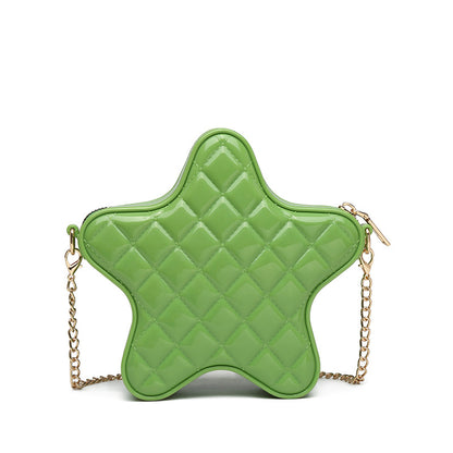 ZLLKL 2025 Bo Hao, Xiaoxiangfeng PVC Pentagon Barbie Jelly Bag, Fashion Versatile Rhombus Bag, Dirty and Easy to Wash, Summer Female Oblique Span