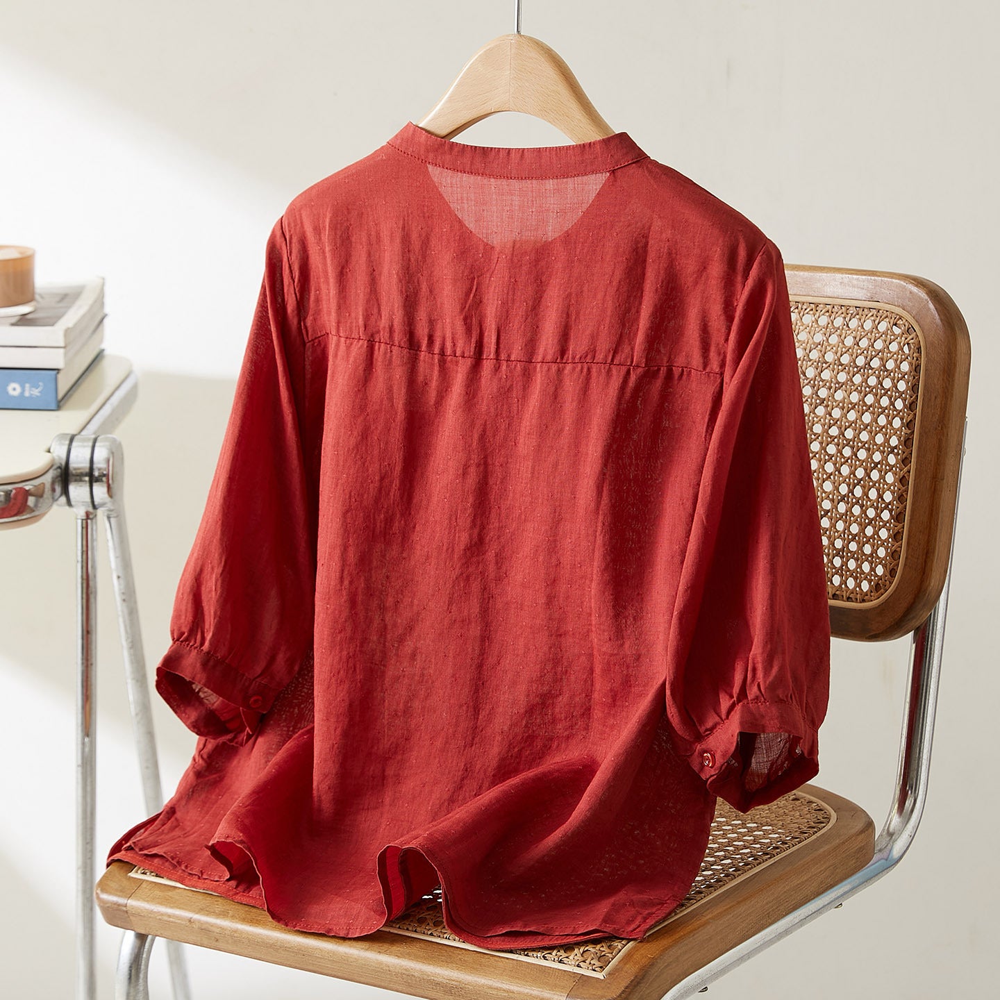Cotton cocoon, new Chinese Zhu Yinhong shirt women's summer new retro literary embroidery bag hand-stitched top