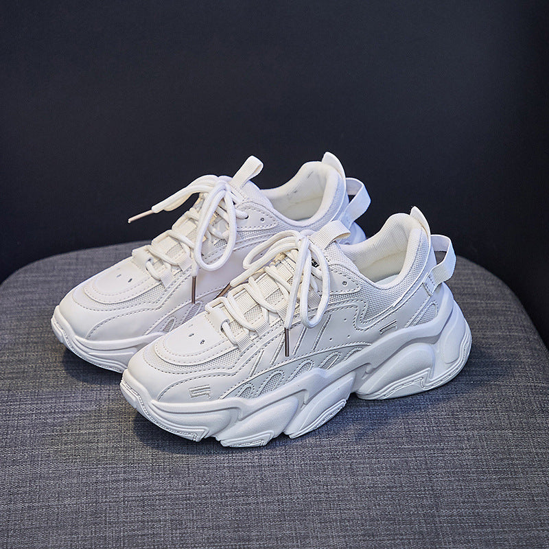 2025 dad shoes women's spring new ins trendy shoes Korean version shoes casual sports Internet celebrity street shot heightening shoes 175