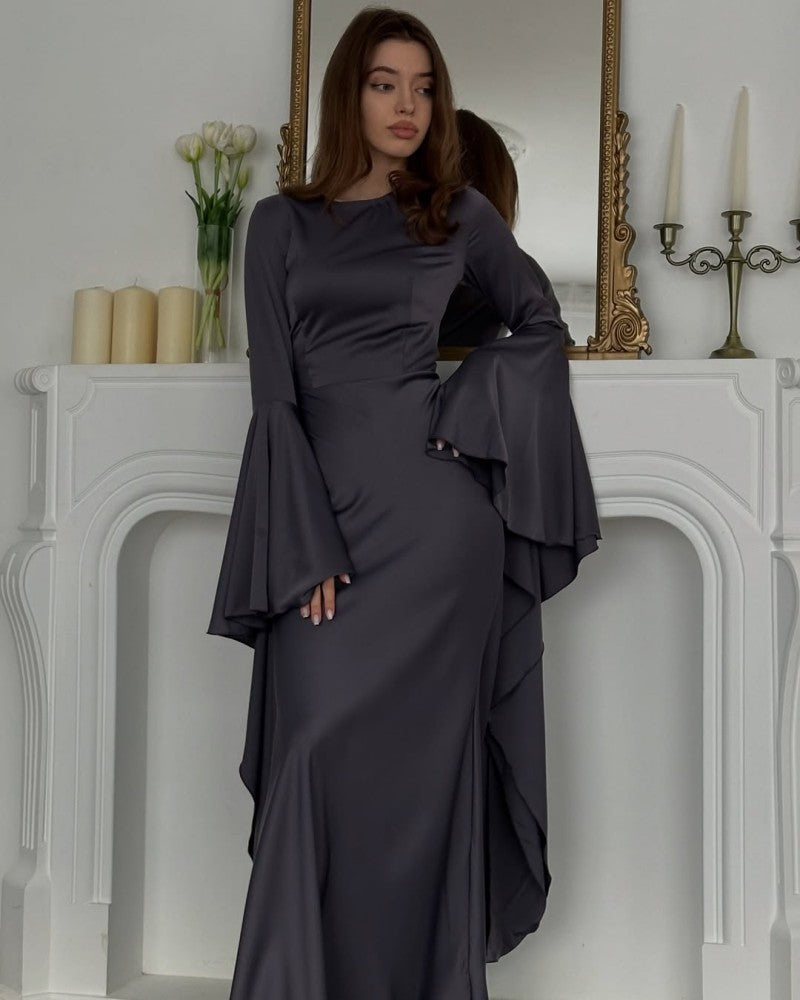 popular autumn and winter new New Popular trade women's clothing  independent station ebay Middle East pendulum floating sleeve evening dress