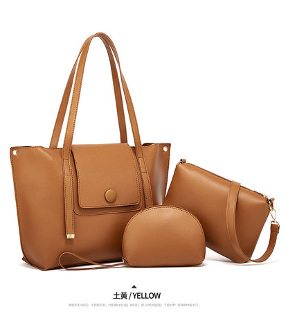ZLLKL 2025popular new women's bag retro shoulder handbag  new large-capacity fashion oblique span three sets of mother and child bags