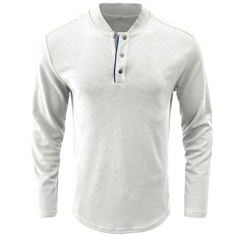 ZLLKL 2025 men's long-sleeved crew neck T-shirt, Popular trade men's bottoming shirt men's autumn Popular trade Henry t-shirt men's wholesale
