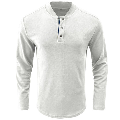 ZLLKL 2025 men's long-sleeved crew neck T-shirt, Popular trade men's bottoming shirt men's autumn Popular trade Henry t-shirt men's wholesale