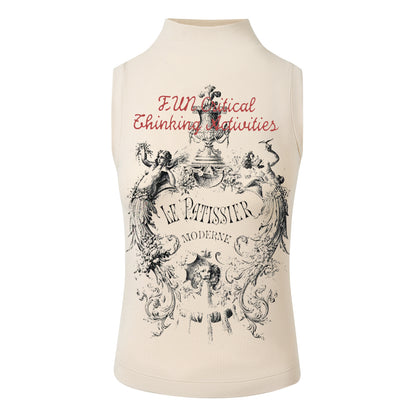 GLBX05 Man Kun popular Spring 2025n High Street Trend Top Western Myth Niche Sweet Cool Style Sleeveless T-Shirt