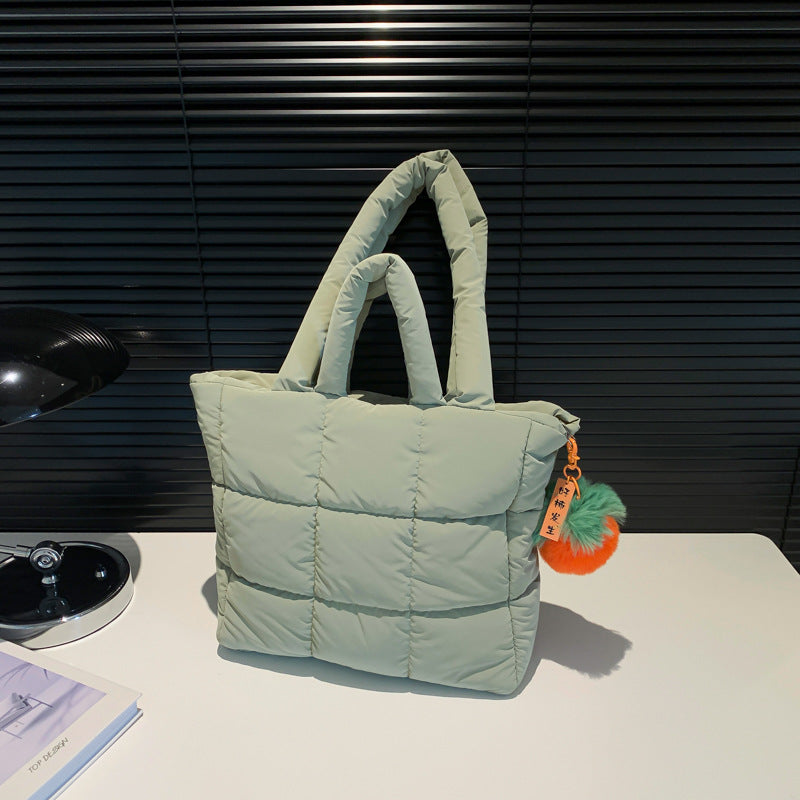 2025 ZLLKL Korean version of fashion cotton clothes tote bag popular new simple large-capacity shoulder bag personalized Popular-style cotton clothes shopping bag