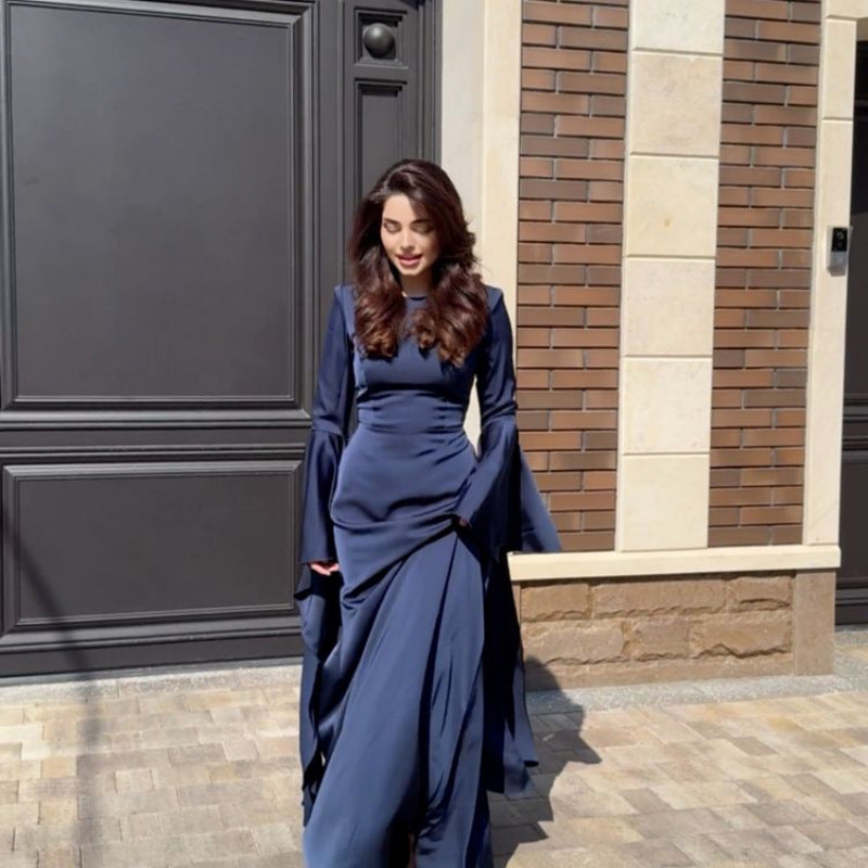 popular autumn and winter new New Popular trade women's clothing  independent station ebay Middle East pendulum floating sleeve evening dress