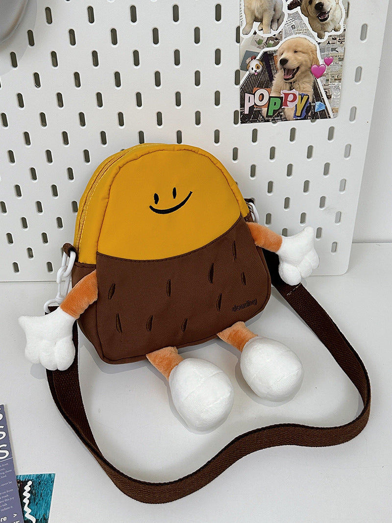 2025 ZLLKL Korean version of fashion mini canvas small bag popular new cute contrasting color doll shoulder bag soft cute messenger bag women