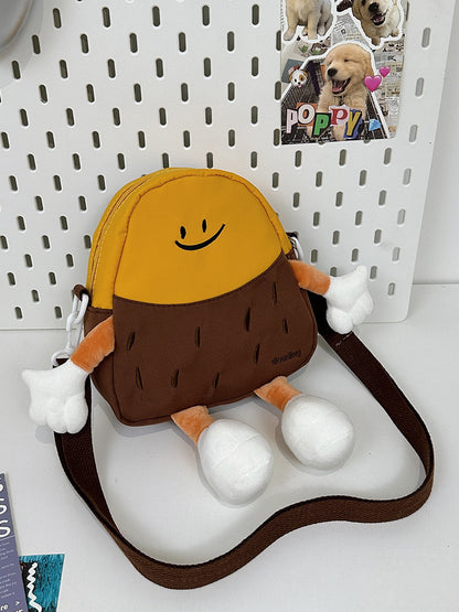 2025 ZLLKL Korean version of fashion mini canvas small bag popular new cute contrasting color doll shoulder bag soft cute messenger bag women