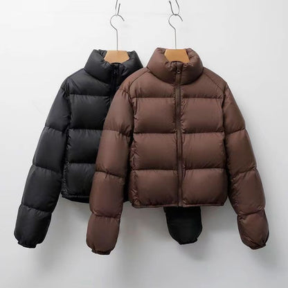 winter new Kendou style thickened stand-up neck cotton coat women's short fashion small cotton coat