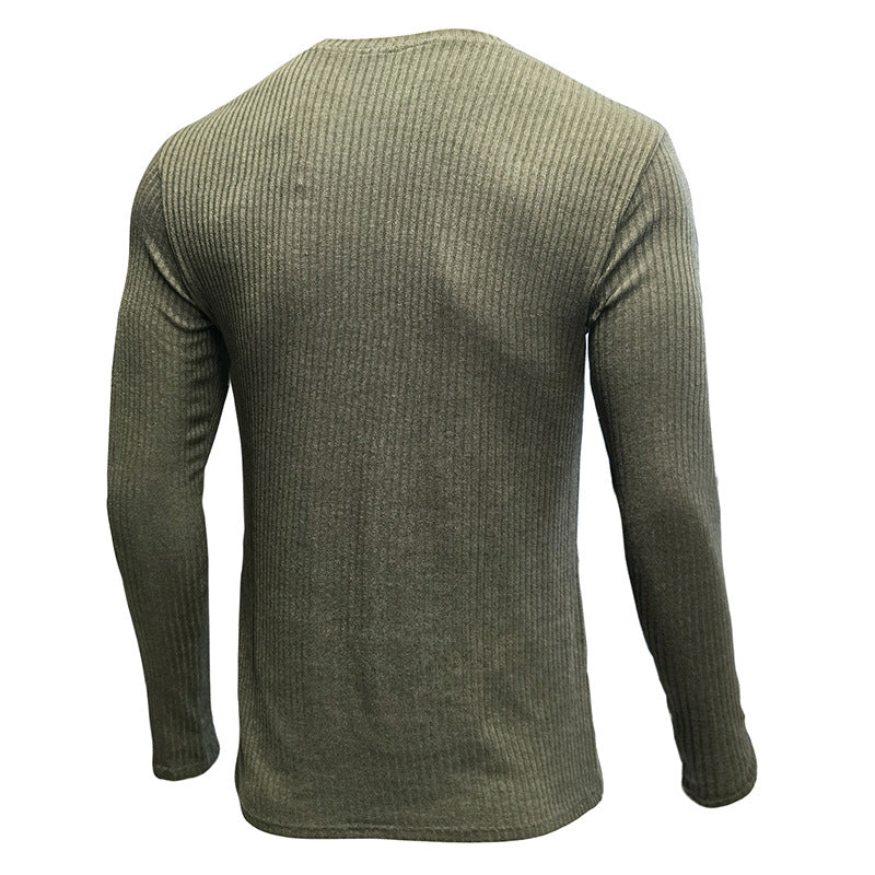 ZLLKL 2025 autumn  clothing bottoming shirt New long-sleeved t-shirt men's V-neck t-shirt Popular trade top men's wholesale