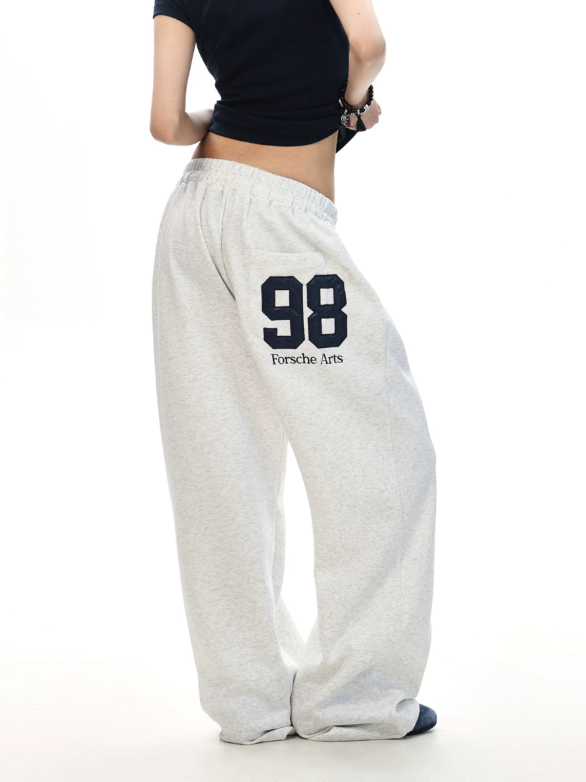 0123Start n retro sports sweatpants men and women loose hip-hop hip-hop wide-leg casual pants