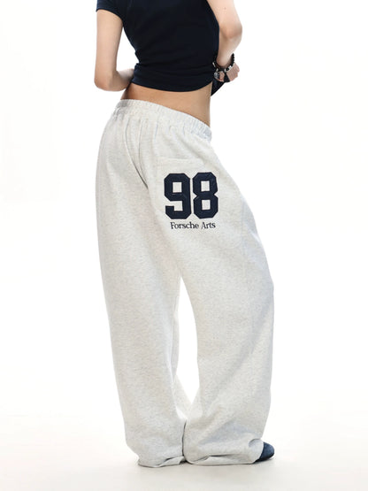 0123Start n retro sports sweatpants men and women loose hip-hop hip-hop wide-leg casual pants