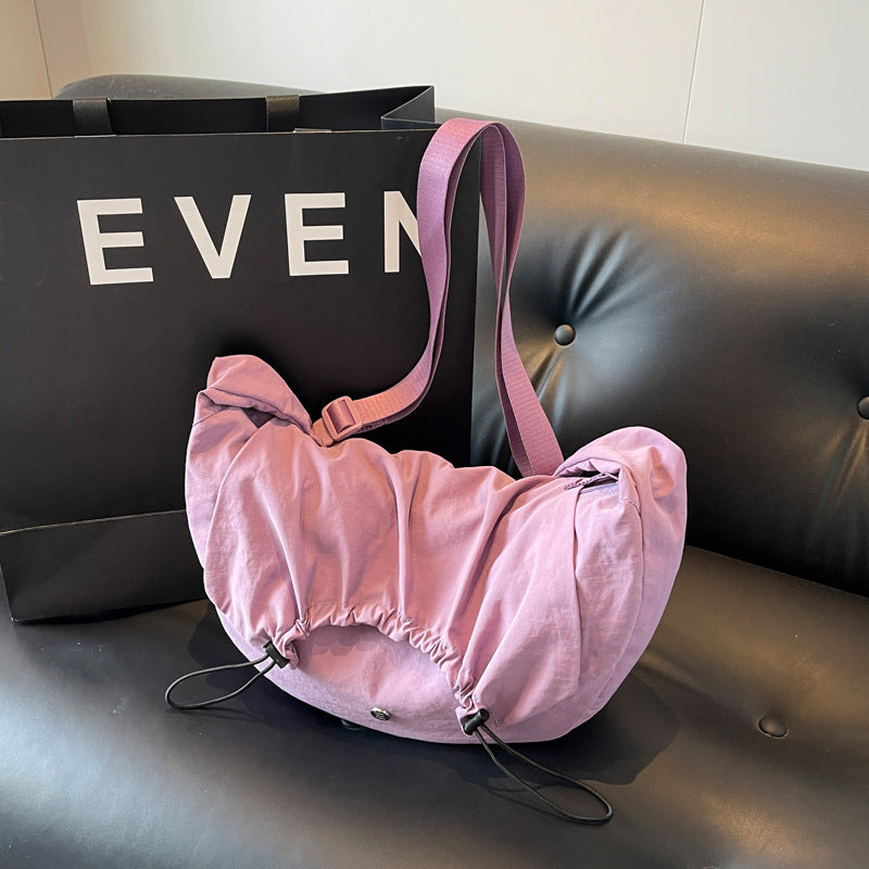 2025 ZLLKL popular New Fashion Nylon Folded Shoulder Bag Versatile Casual Puff Bag Lightweight Hot Outdoor Messenger Bag Women