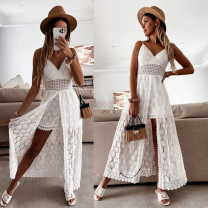 2021 spring and summer Popular trade fashion new women's clothing, independent station lace suspender sexy shorts cape jumpsuit