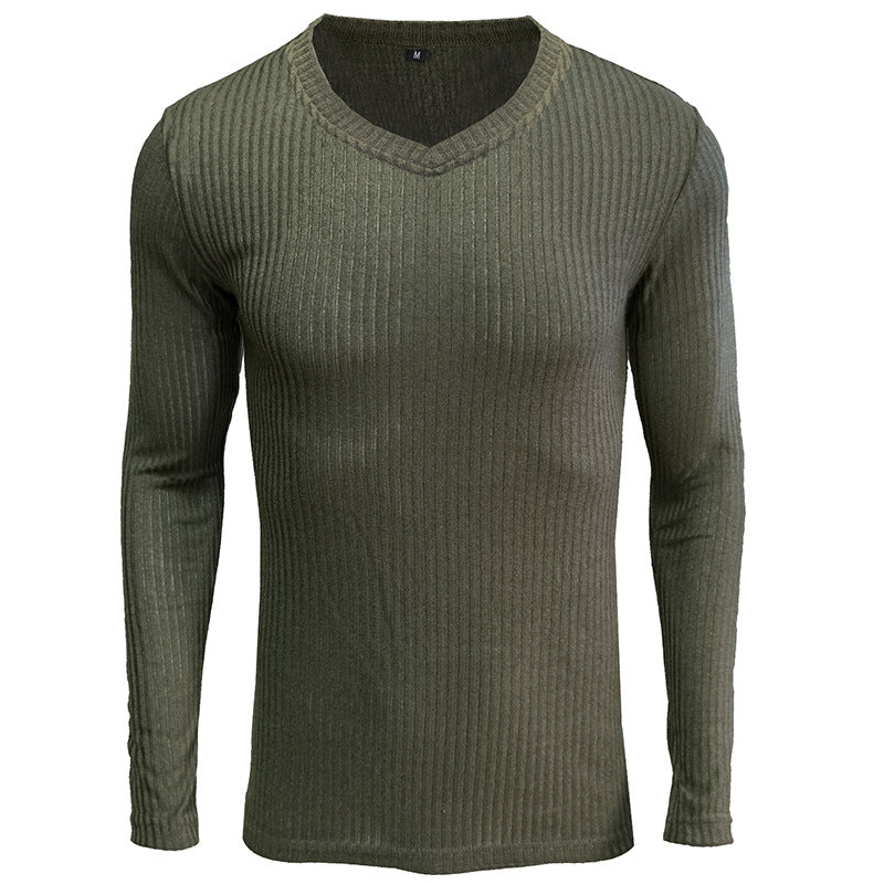 ZLLKL 2025 autumn  clothing bottoming shirt New long-sleeved t-shirt men's V-neck t-shirt Popular trade top men's wholesale