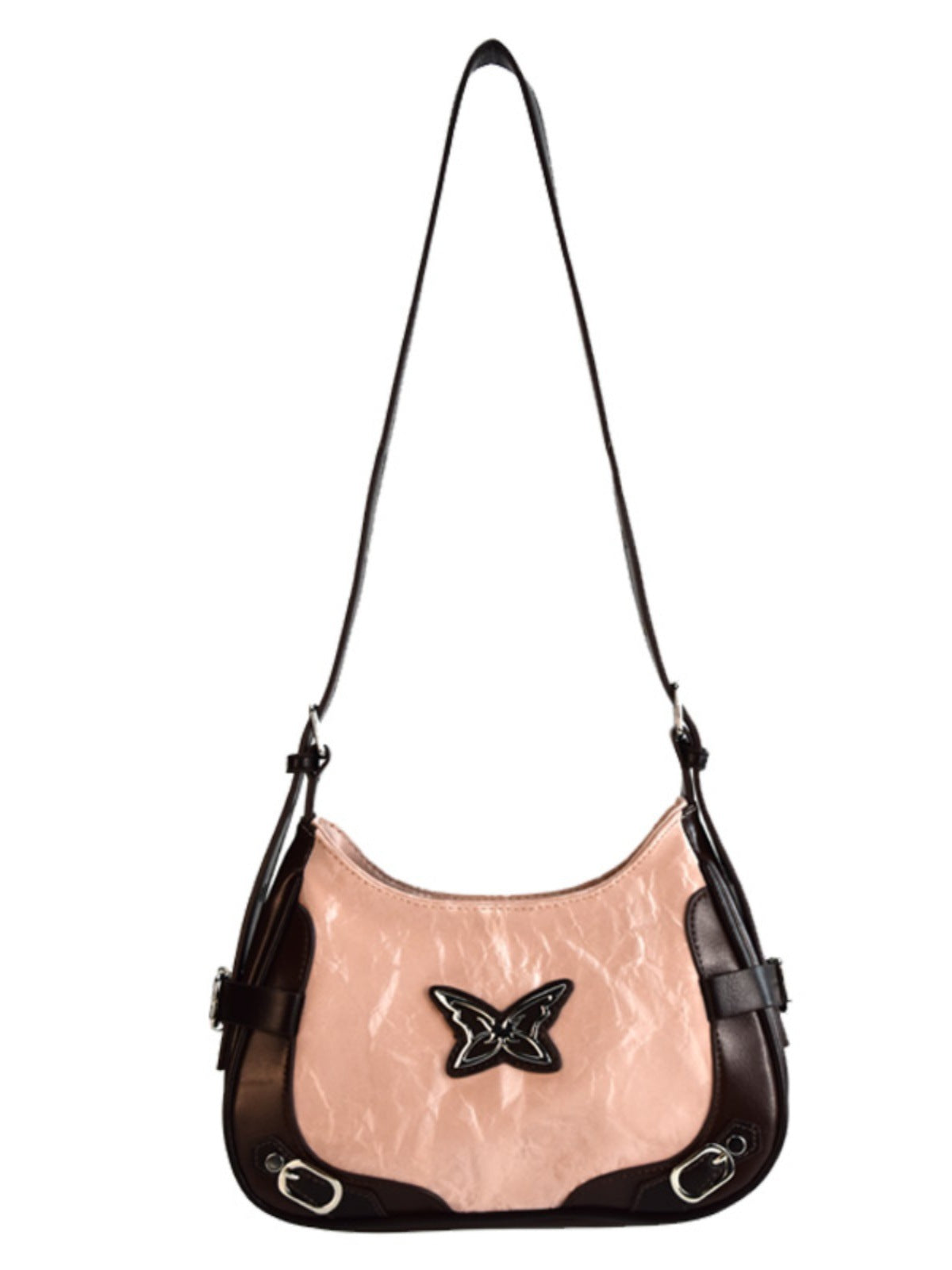 ZLLKL 2025 Retro locomotive armpit bag women's popular summer high-end butterfly contrasting color shoulder bag messenger bag trendy women's bag