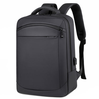 2025 new business backpack versatile men's anti-splashing computer backpack men's leather film large-capacity student schoolbag